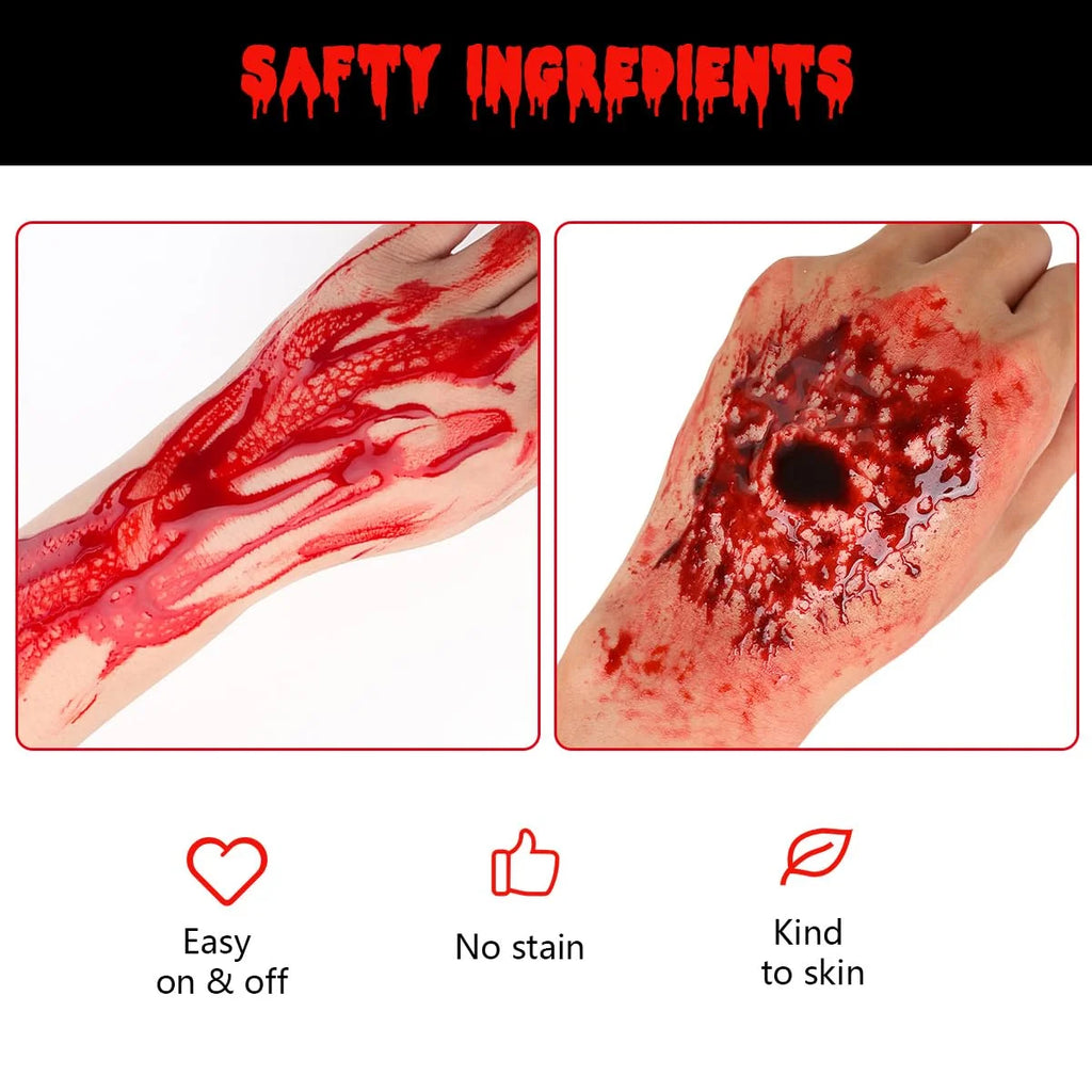Halloween Fake Blood 3-Piece SFX Set – Stage, Spray & Coagulated Blood