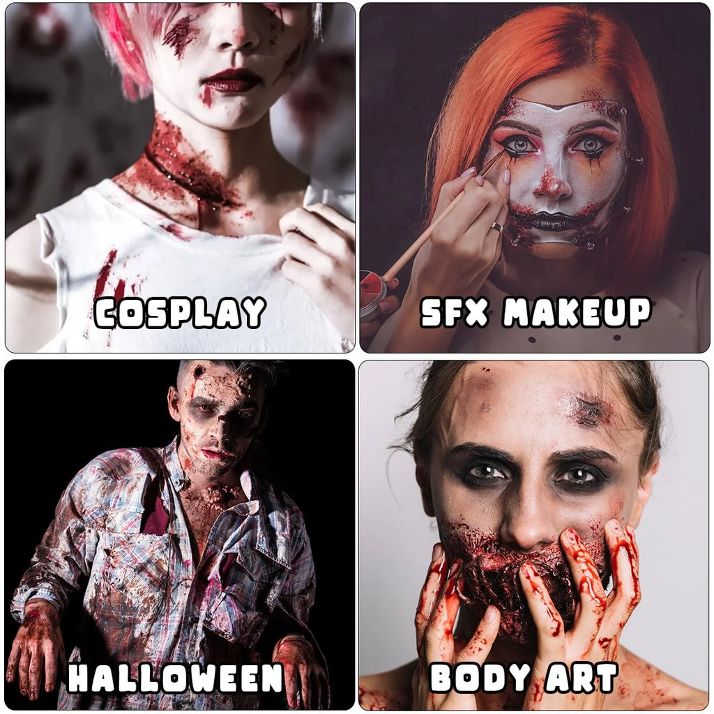Halloween Fake Blood 3-Piece SFX Set – Stage, Spray & Coagulated Blood