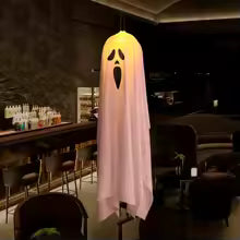 LED Hanging Halloween Ghost – Light-Up Indoor & Outdoor Decoration