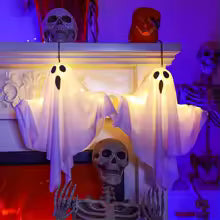 LED Hanging Halloween Ghost – Light-Up Indoor & Outdoor Decoration